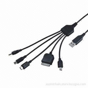 5-in-1 Multifunction USB Charging Data Cable with 1m Length